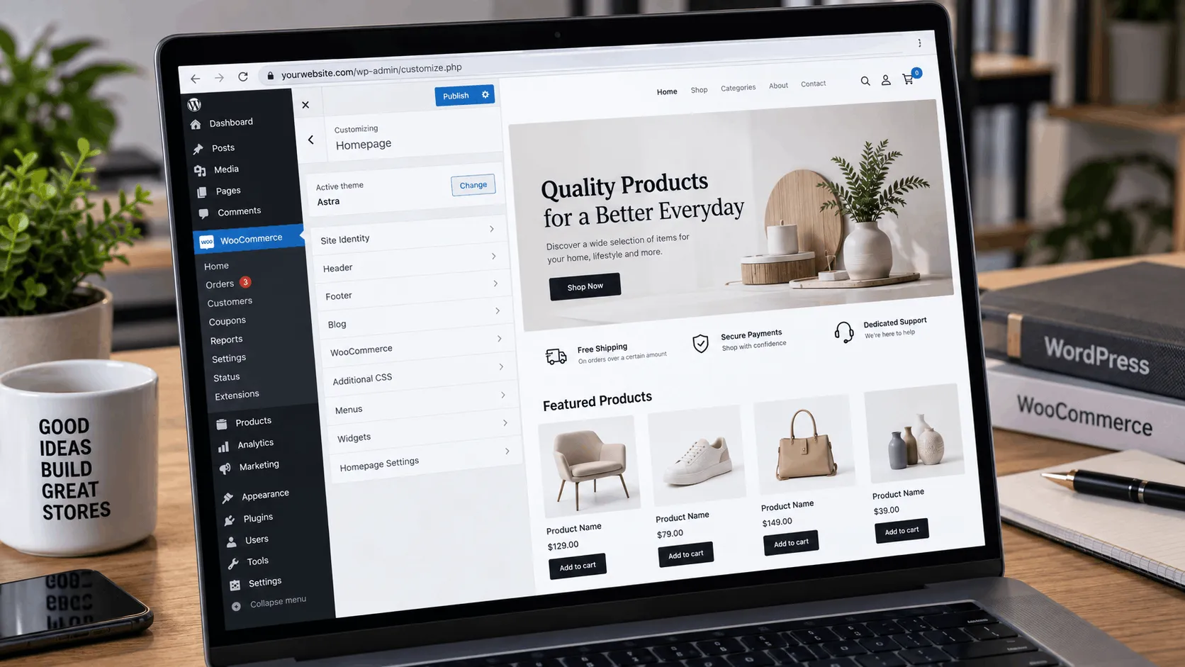 WooCommerce store development on WordPress