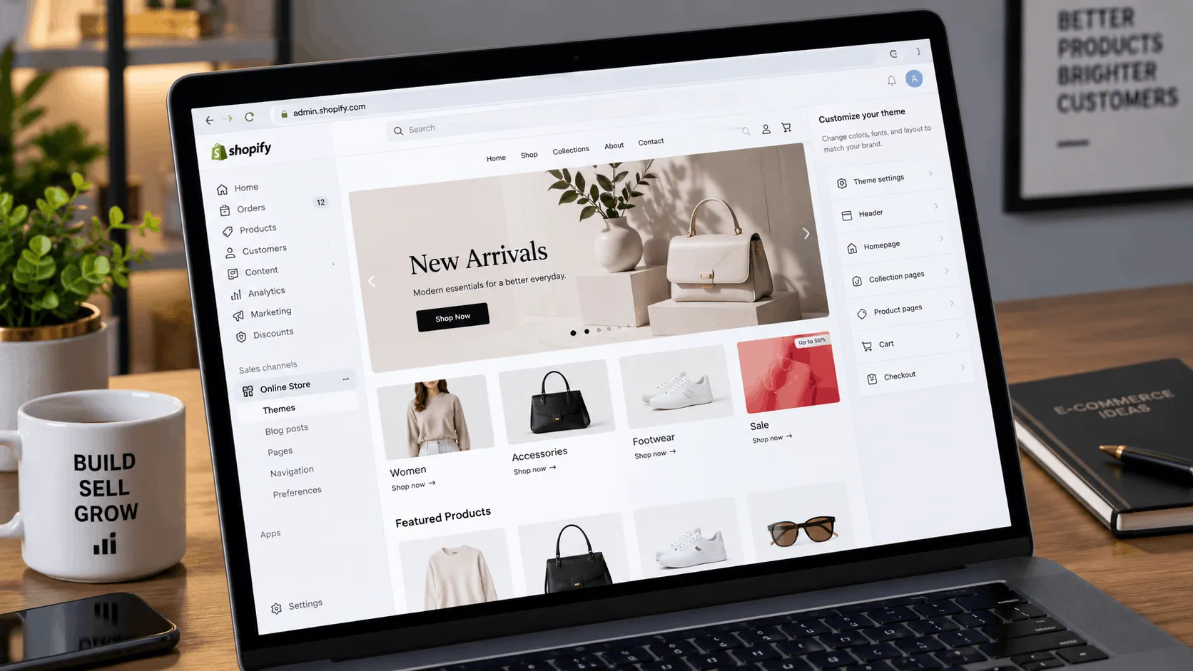 Shopify store development and theme customization