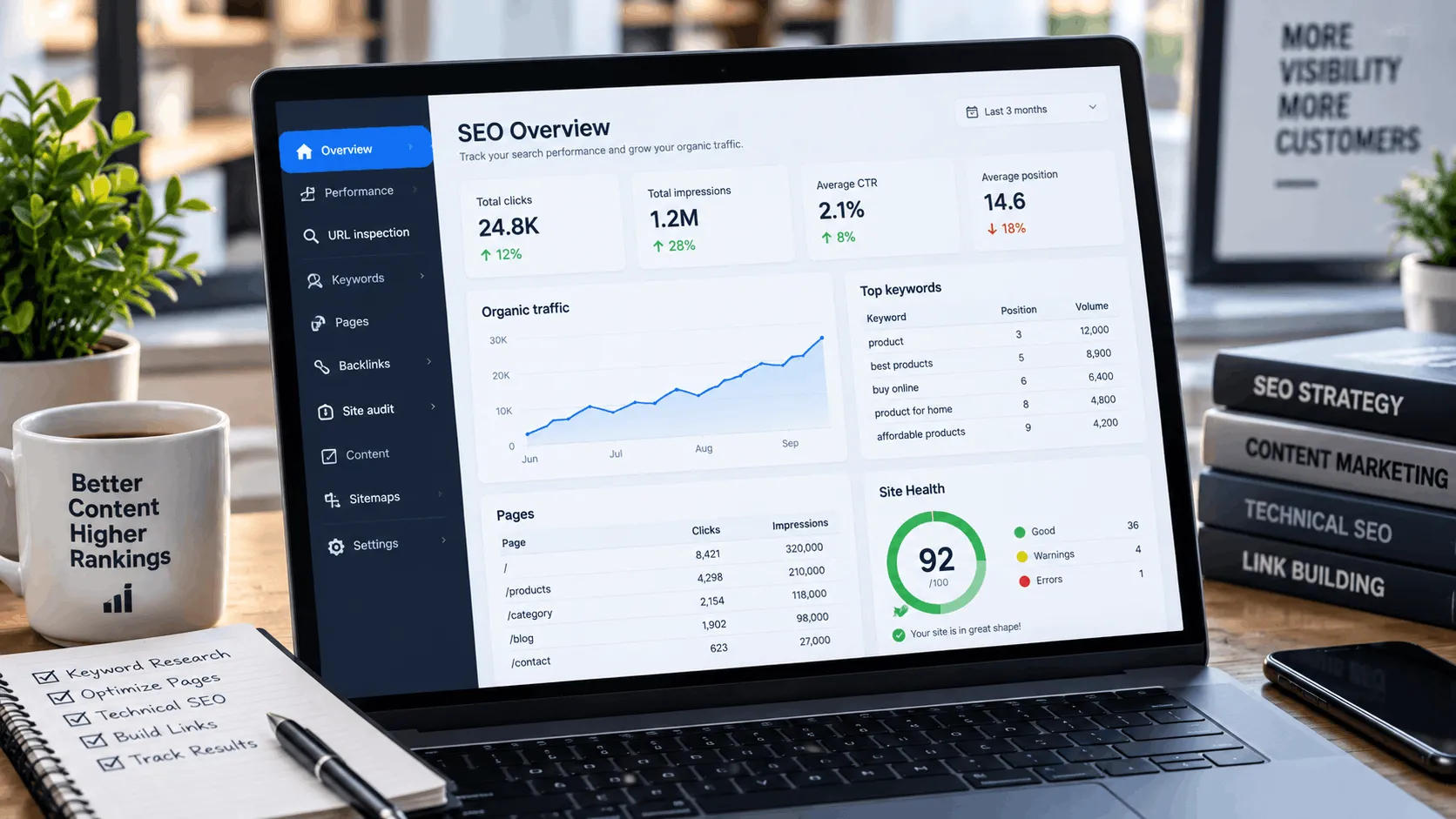 SEO strategy and search performance optimization