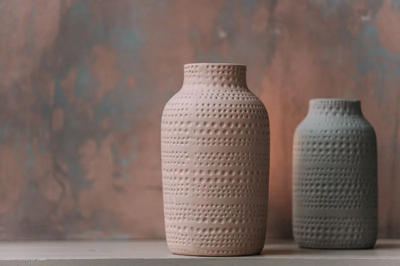 Ridge Ceramic Vase Set
